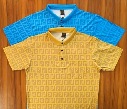 Blue and Yellow Premium PP Fabrics Polo Shirt 2 Pcs Combo