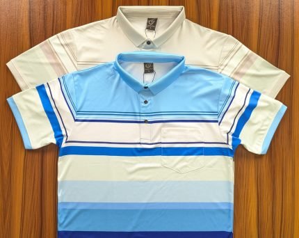Luxury Blue and Ash PP Fabrics Polo Shirt 2 pcs Combo